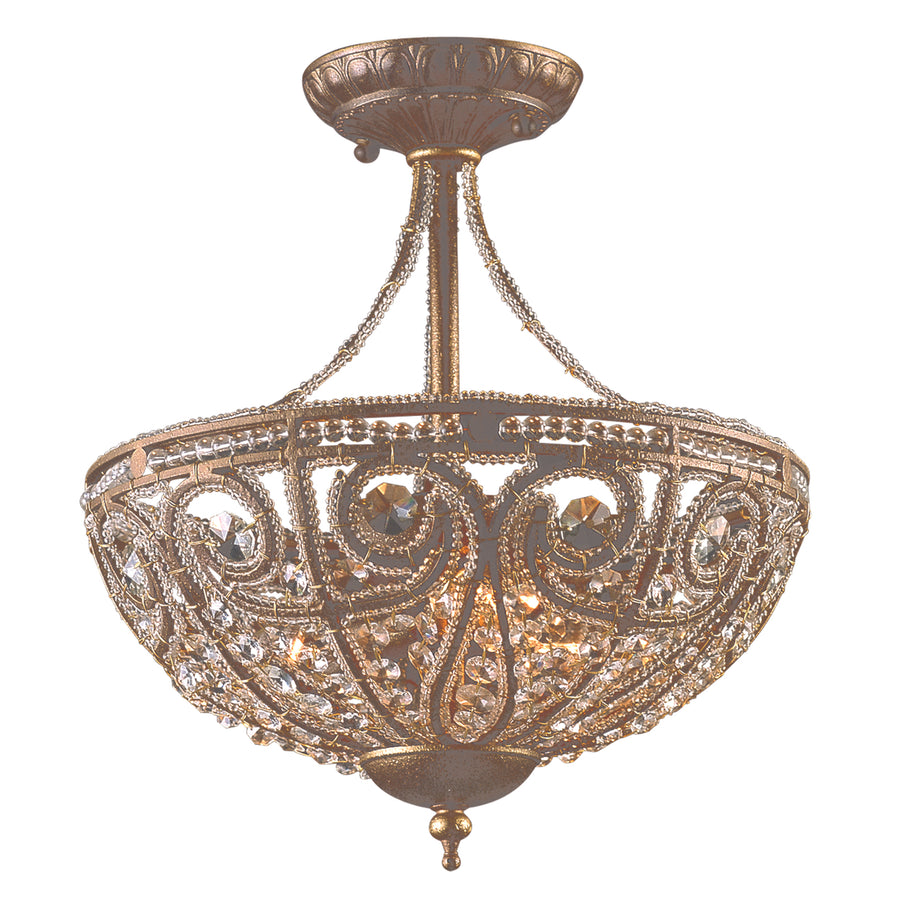 Elizabethan 13 Wide 3-Light Semi Flush Mount - Dark Bronze Image 1