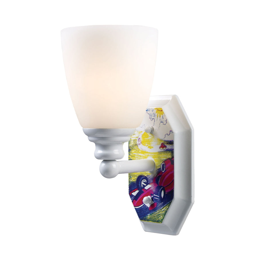 Kidshine 1-Light Sconce Automobiles in white Image 1