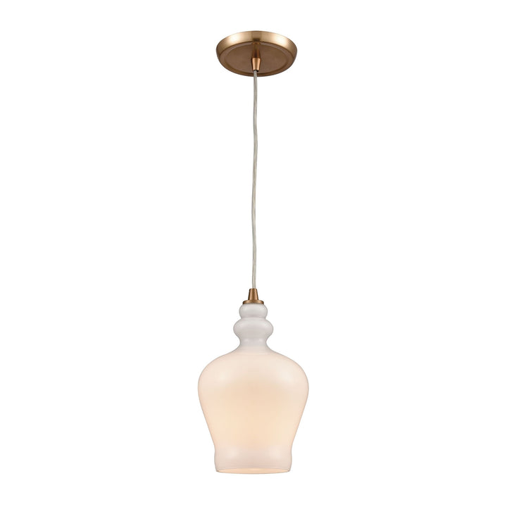 Menlow Park 6 Wide 1-Light Mini Pendant - Satin Brass Image 1