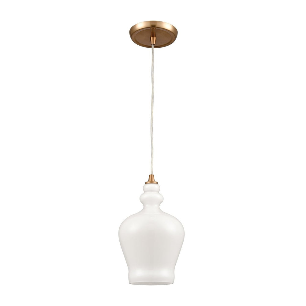 Menlow Park 6 Wide 1-Light Mini Pendant - Satin Brass Image 2