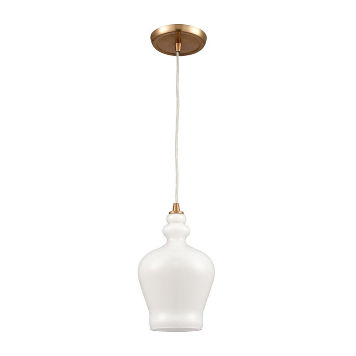 Menlow Park 6 Wide 1-Light Mini Pendant - Satin Brass Image 2