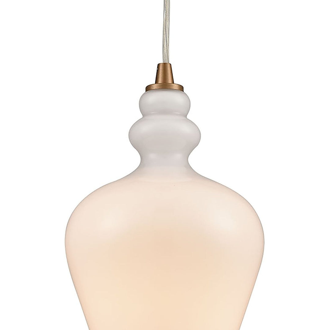 Menlow Park 6 Wide 1-Light Mini Pendant - Satin Brass Image 4