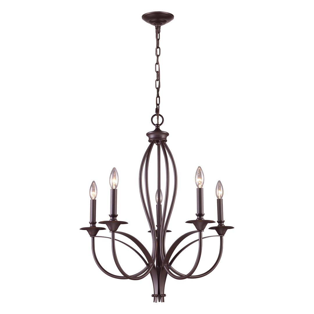 Medford 26 Wide 5-Light Chandelier - Oiled Bronze Image 1