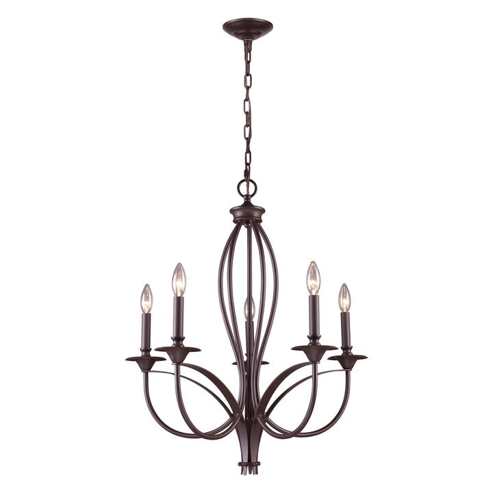 Medford 26 Wide 5-Light Chandelier - Oiled Bronze Image 1