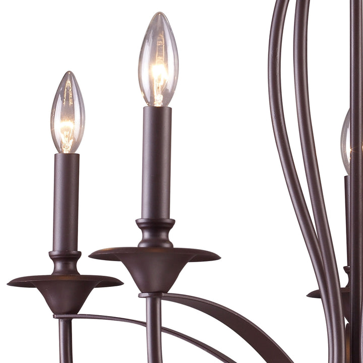 Medford 26 Wide 5-Light Chandelier - Oiled Bronze Image 2