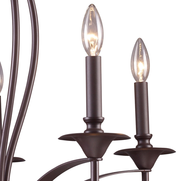 Medford 26 Wide 5-Light Chandelier - Oiled Bronze Image 4