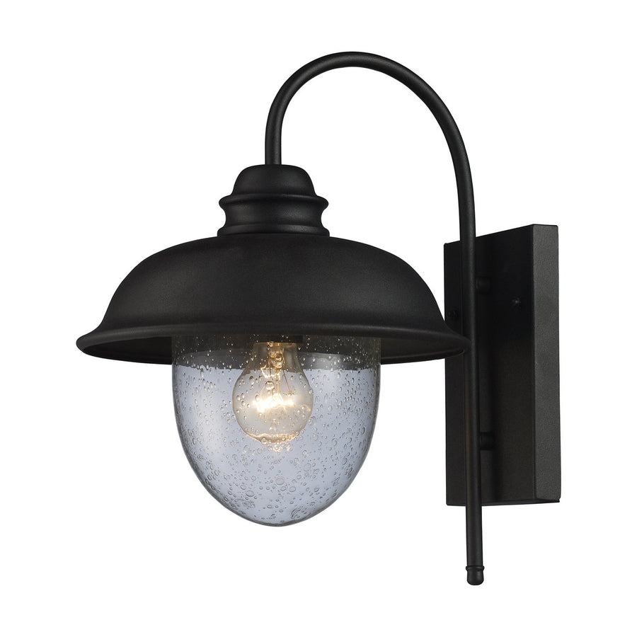 Streetside Cafe 15 High 1-Light Outdoor Sconce - Matte Black Image 1