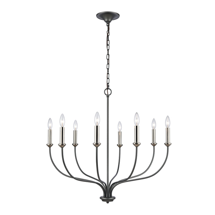 Madeline 32.5 Wide 8-Light Chandelier - Dark Gray Image 1