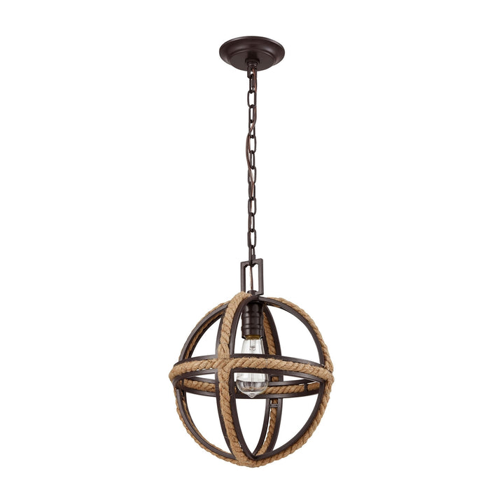 Natural Rope 12 Wide 1-Light Mini Pendant - Oil Rubbed Bronze Image 5