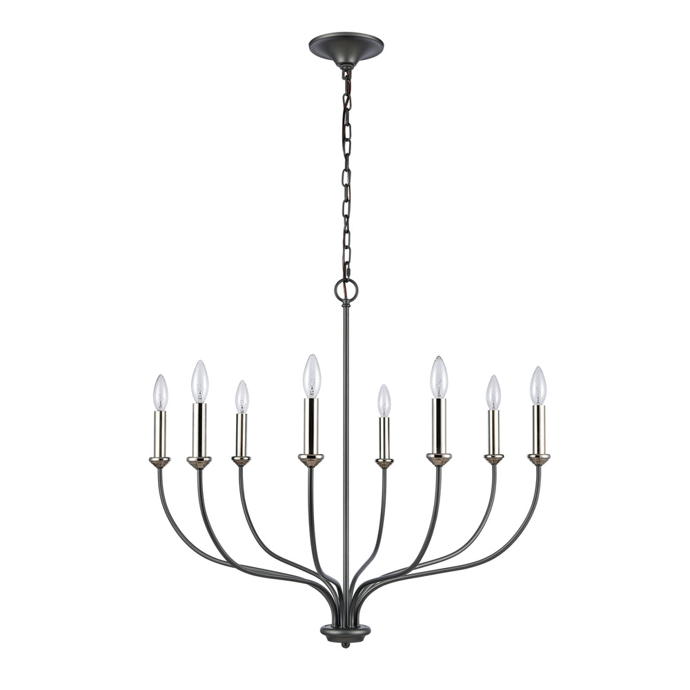 Madeline 32.5 Wide 8-Light Chandelier - Dark Gray Image 2