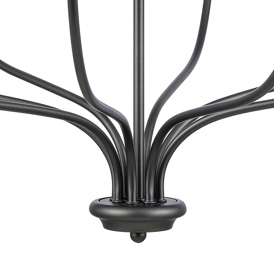 Madeline 32.5 Wide 8-Light Chandelier - Dark Gray Image 3