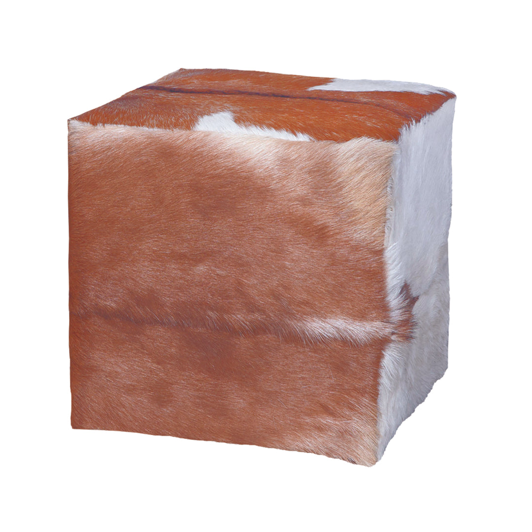 Goat Hide Ottoman Image 1