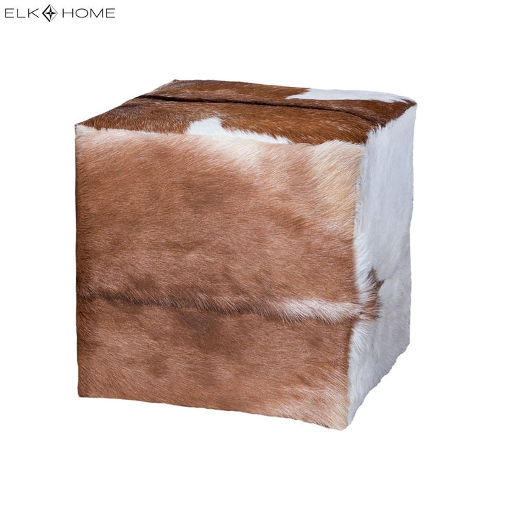 Goat Hide Ottoman Image 2