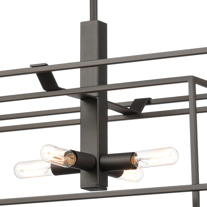 Kinsley 38 Wide 8-Light Linear Chandelier - Oil Rubbed Bronze Image 4