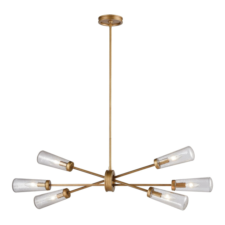 Xenia 38 Wide 6-Light Chandelier - Matte Gold Image 1