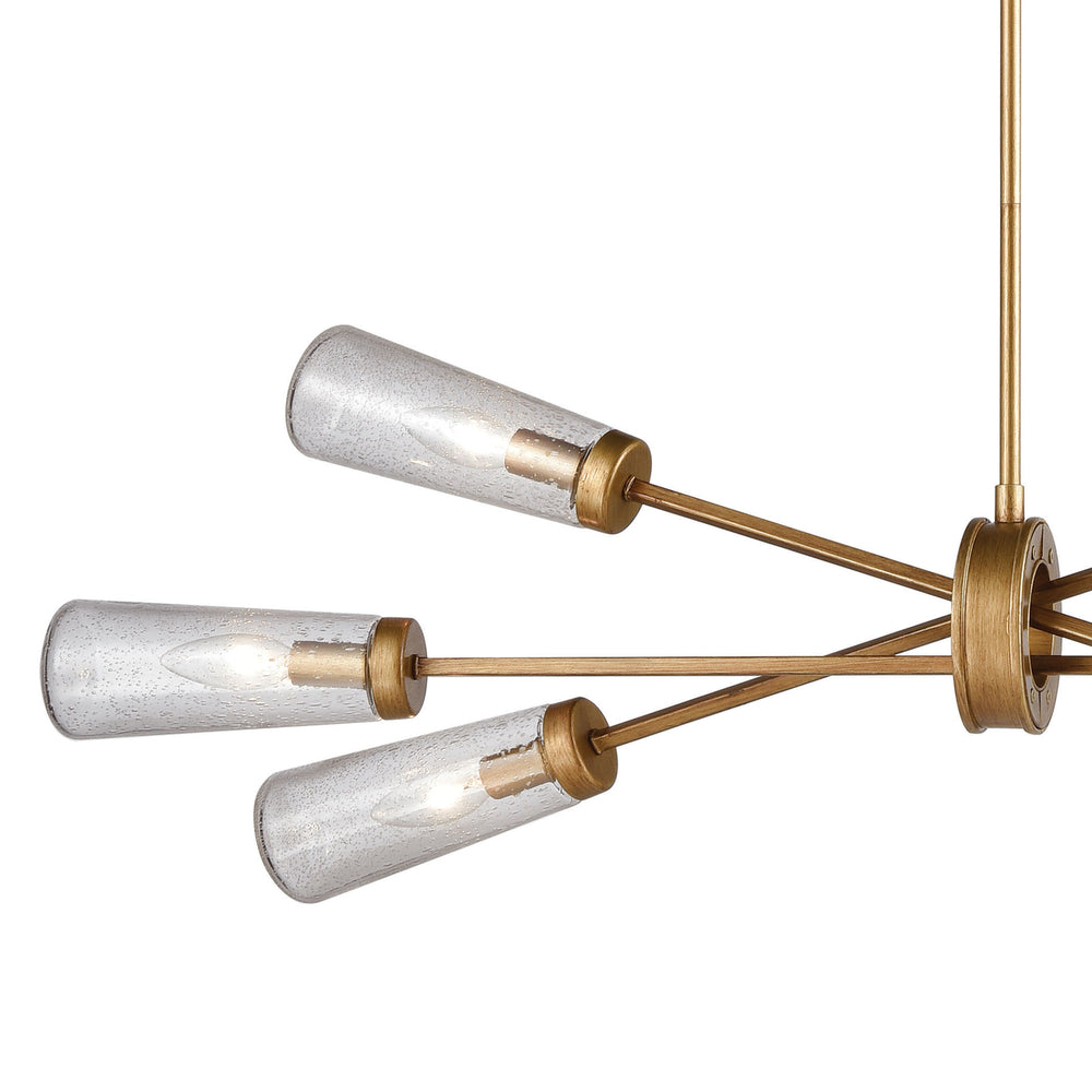 Xenia 38 Wide 6-Light Chandelier - Matte Gold Image 2