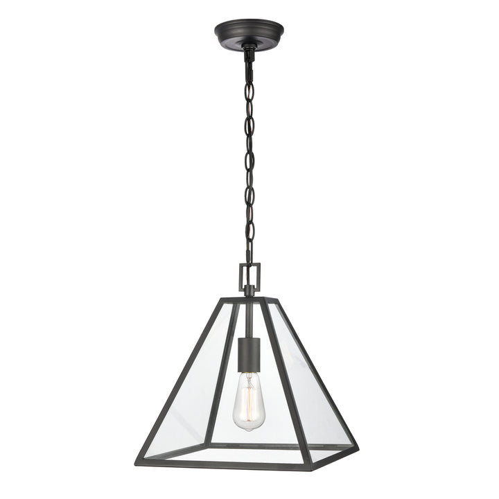 Tangent 12 Wide 1-Light Pendant - Matte black Image 1