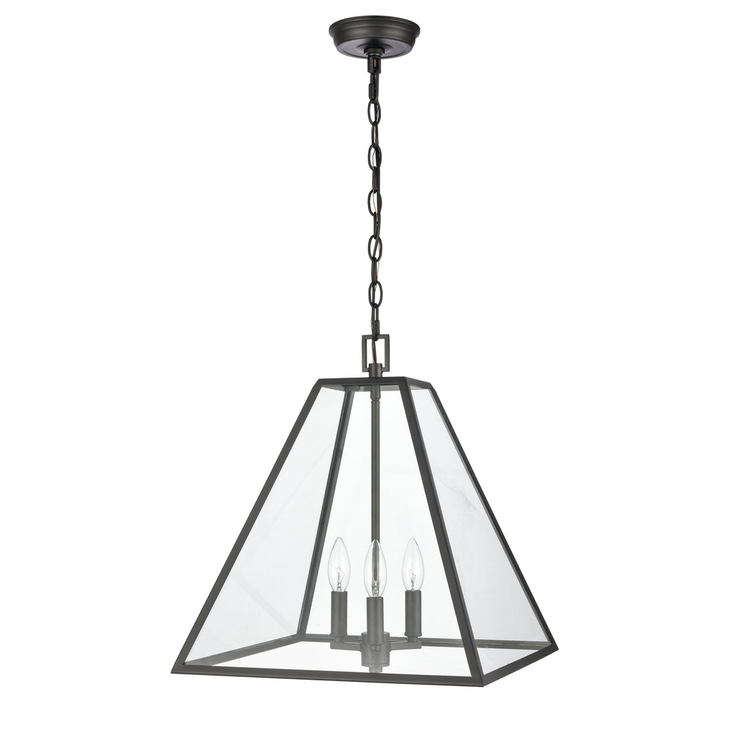 Tangent 16 Wide 3-Light Pendant - Matte black Image 2