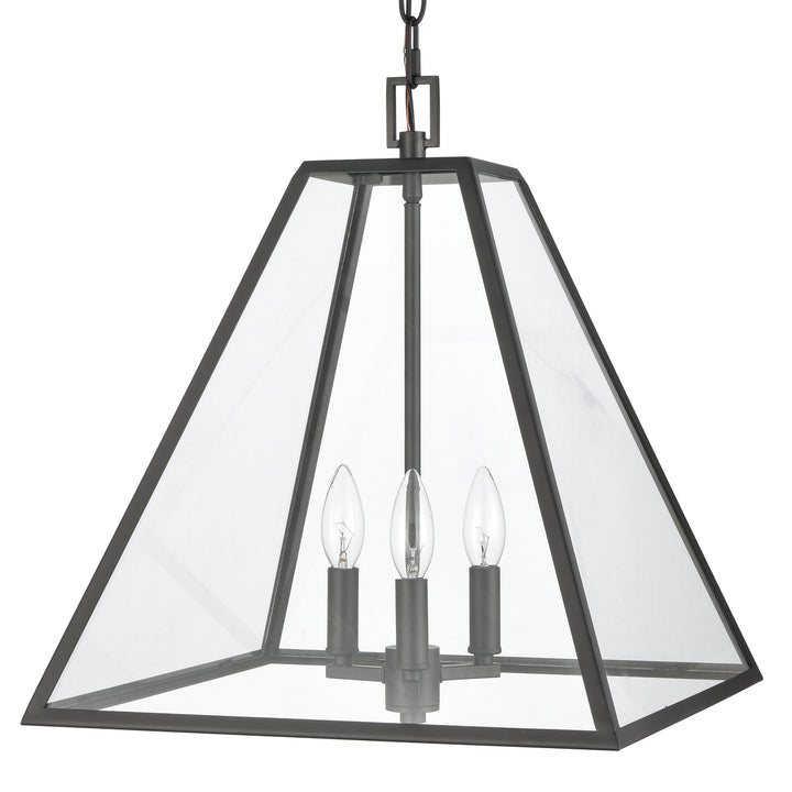 Tangent 16 Wide 3-Light Pendant - Matte black Image 4