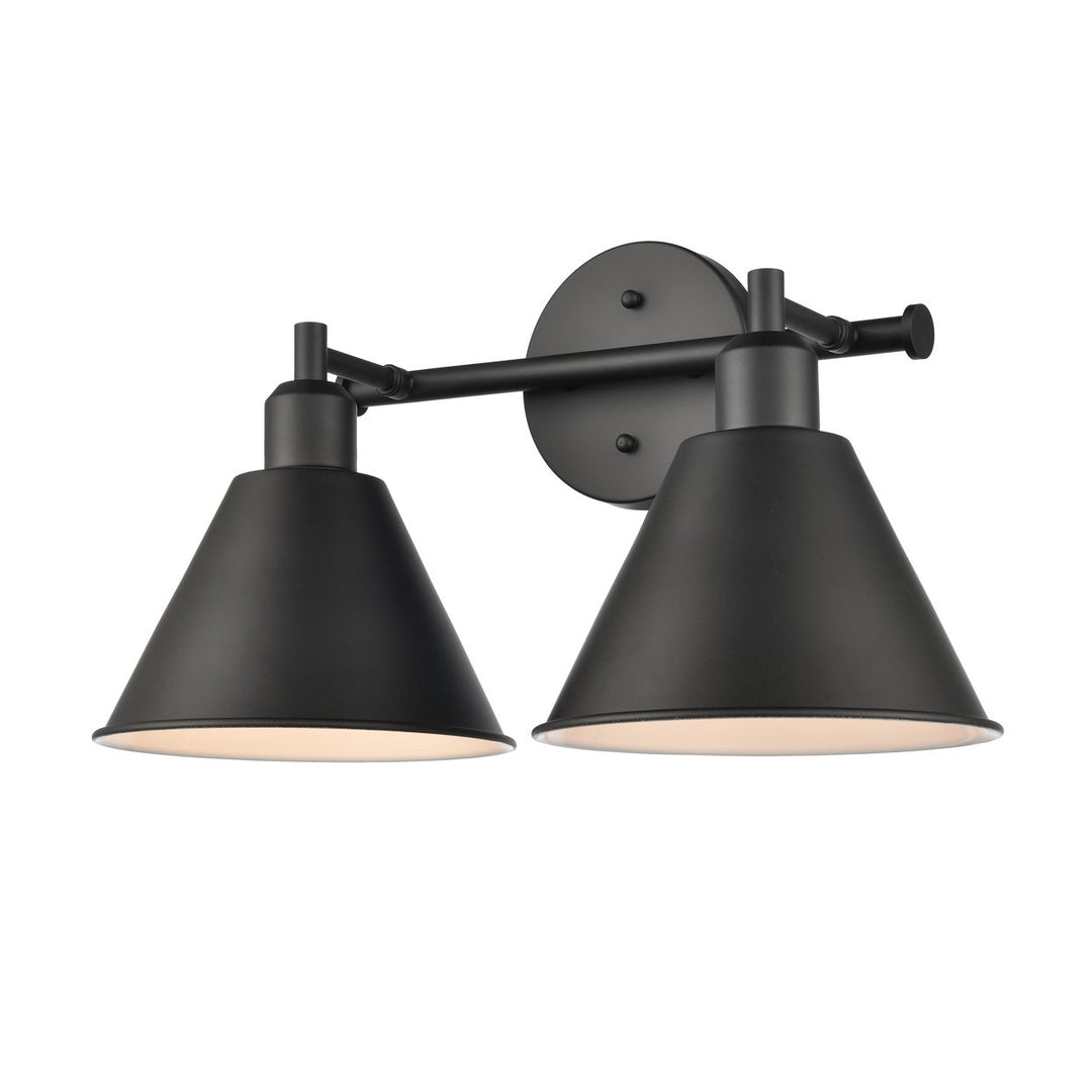 Abbington 17.5 Wide 2-Light Vanity Light - Matte Black Image 2