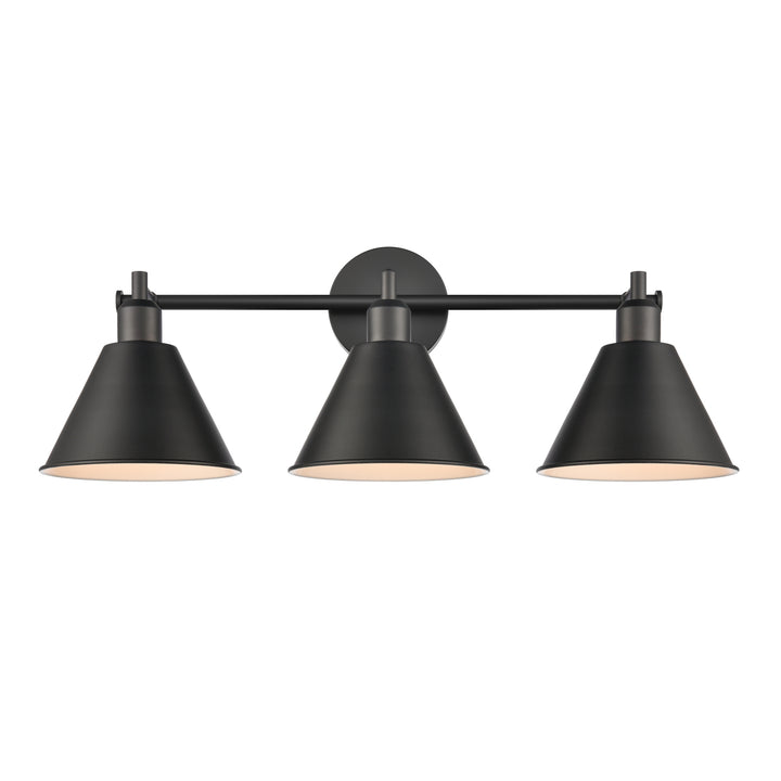 Abbington 27.5 Wide 3-Light Vanity Light - Matte Black Image 1