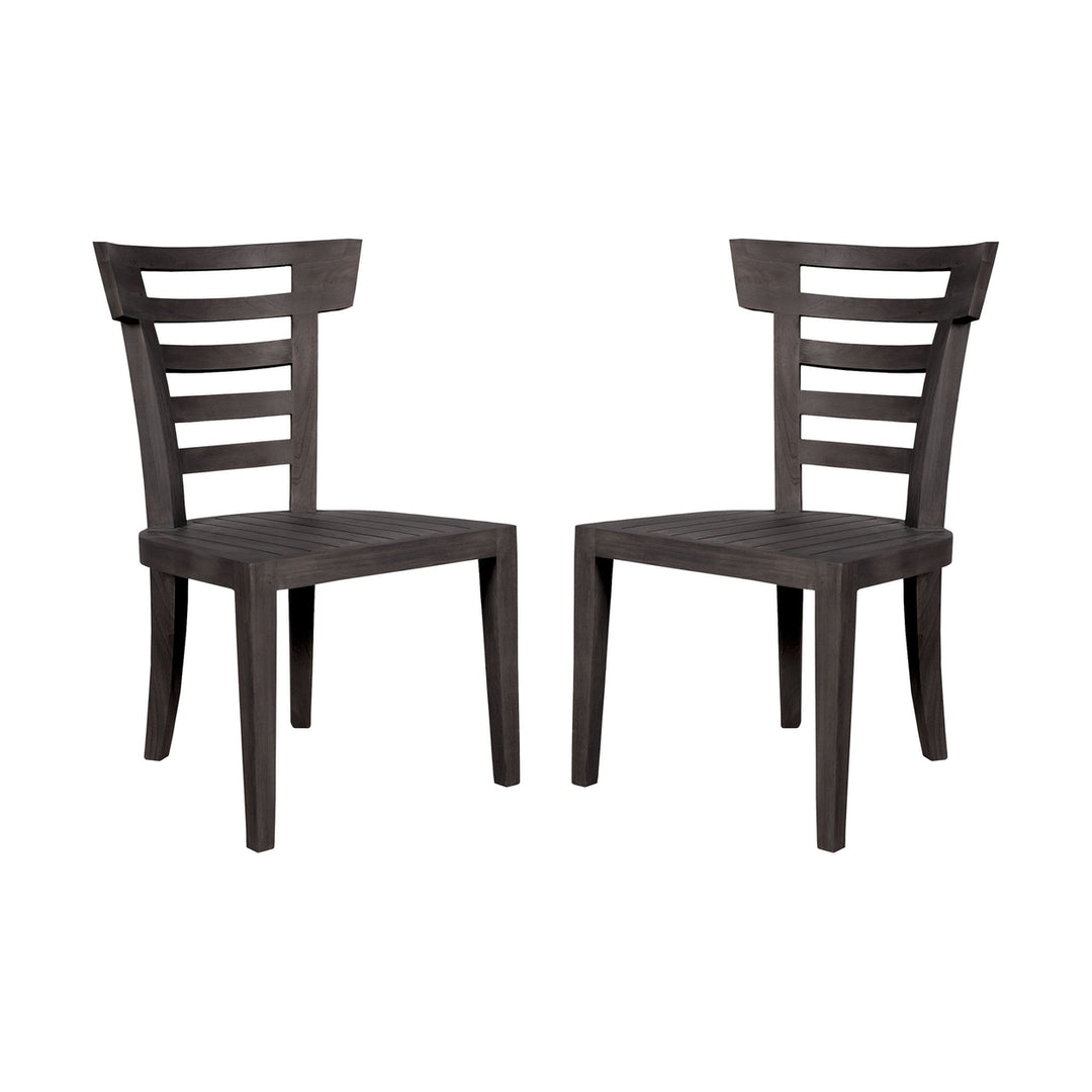 Teak Patio Outdoor Morning Chair (Set of 2) Image 1