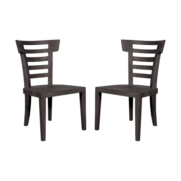 Teak Patio Outdoor Morning Chair (Set of 2) Image 1