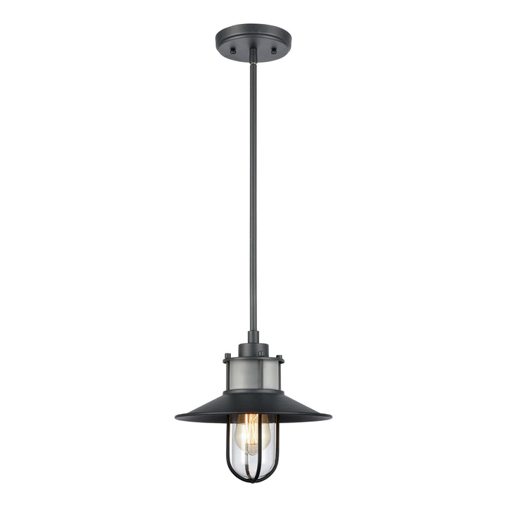 Coastal Farm 10 Wide 1-Light Outdoor Pendant - Charcoal Image 1