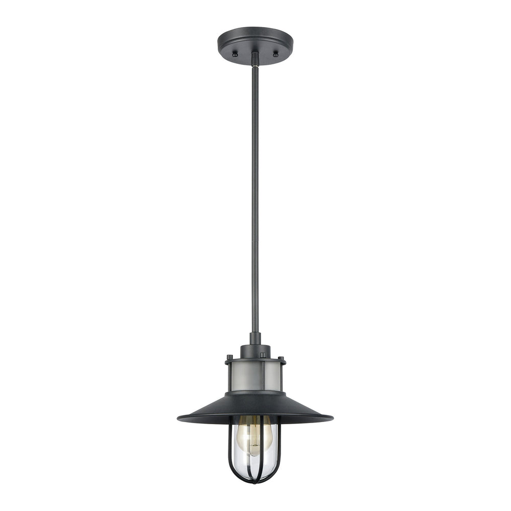 Coastal Farm 10 Wide 1-Light Outdoor Pendant - Charcoal Image 2