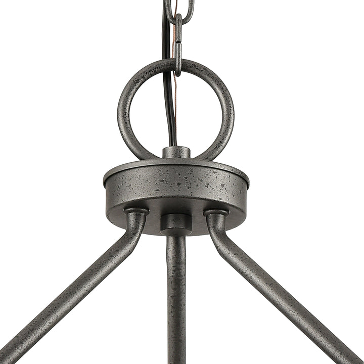 North Shore 24 Wide 3-Light Outdoor Pendant - Iron Image 3