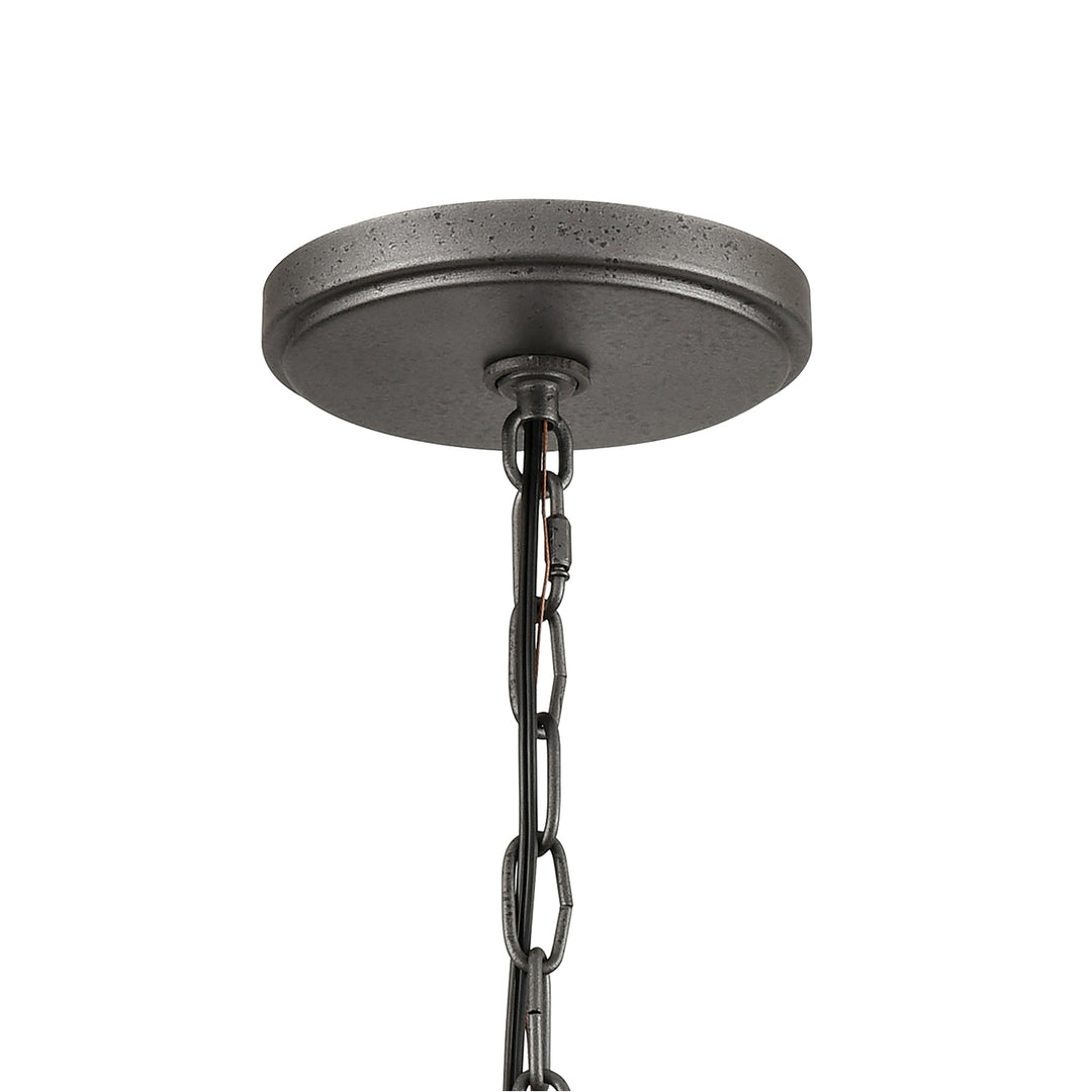 North Shore 24 Wide 3-Light Outdoor Pendant - Iron Image 5