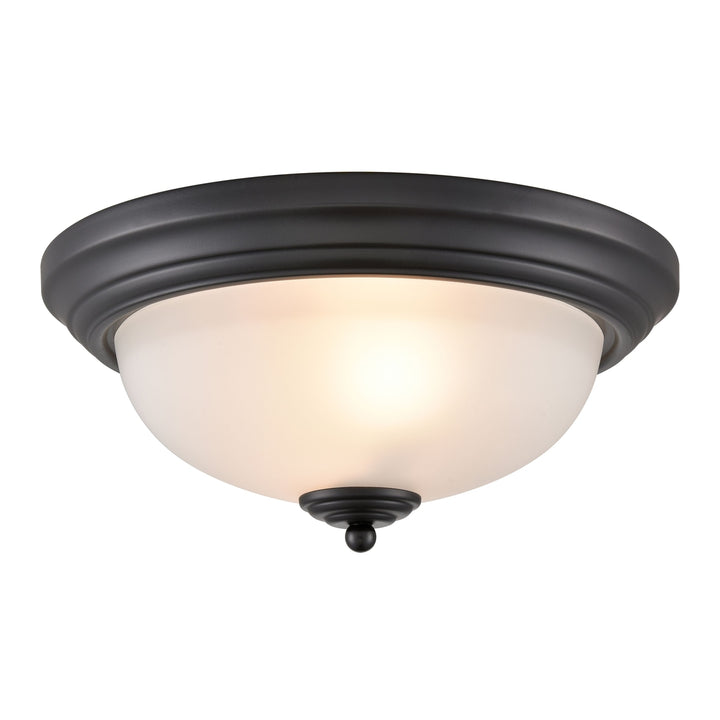 Basics 13 Wide 2-Light Flush Mount - Black Image 1