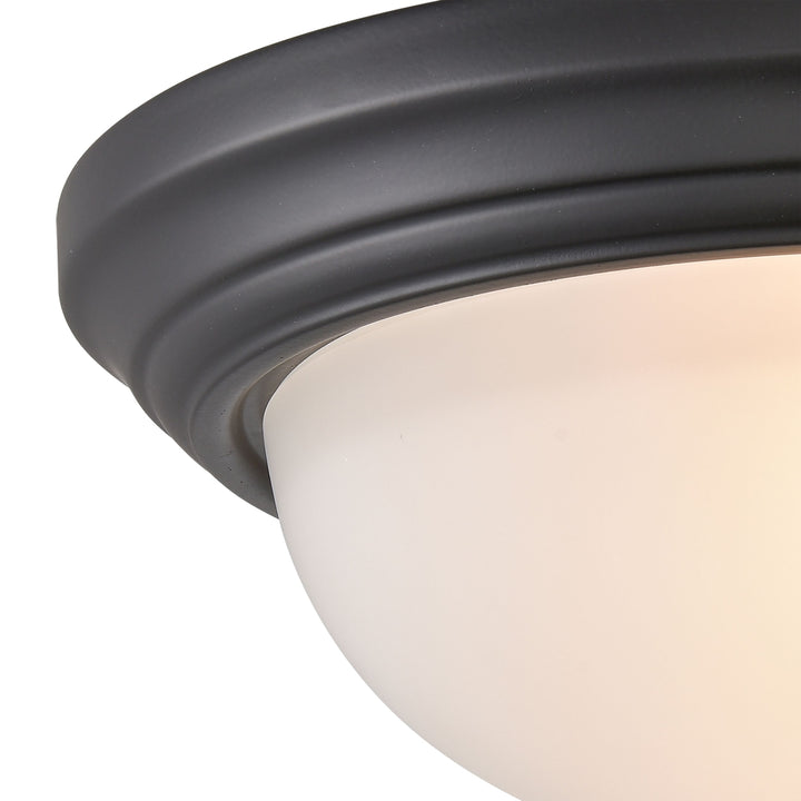 Basics 13 Wide 2-Light Flush Mount - Black Image 3