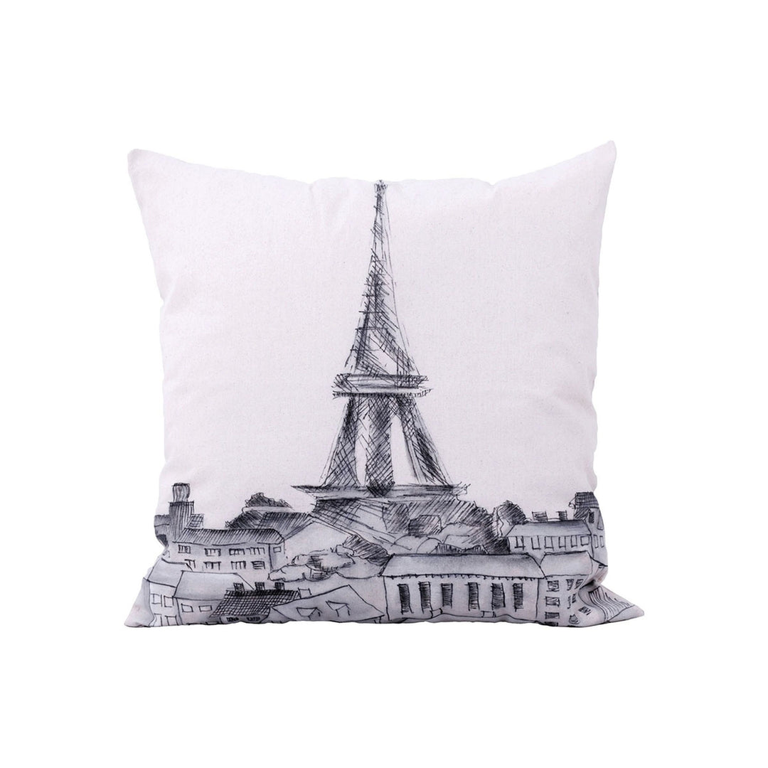 Parisian Cityscape Pillow Image 1