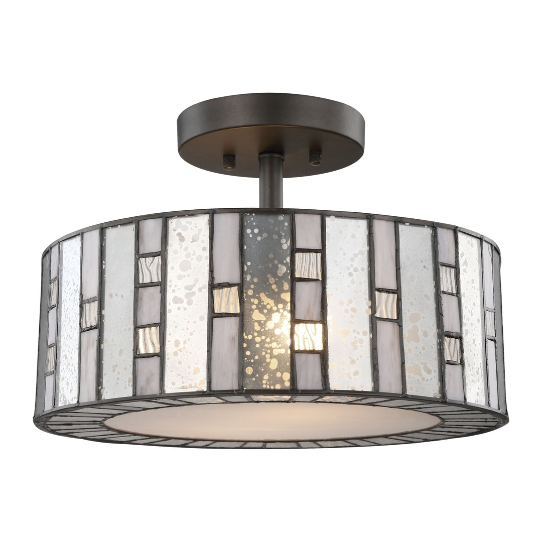 Ethan 14 Wide 2-Light Semi Flush Mount - Tiffany Bronze Image 1