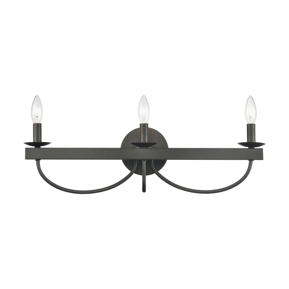 Williamson 24 Wide 3-Light Vanity Light - Black Image 2