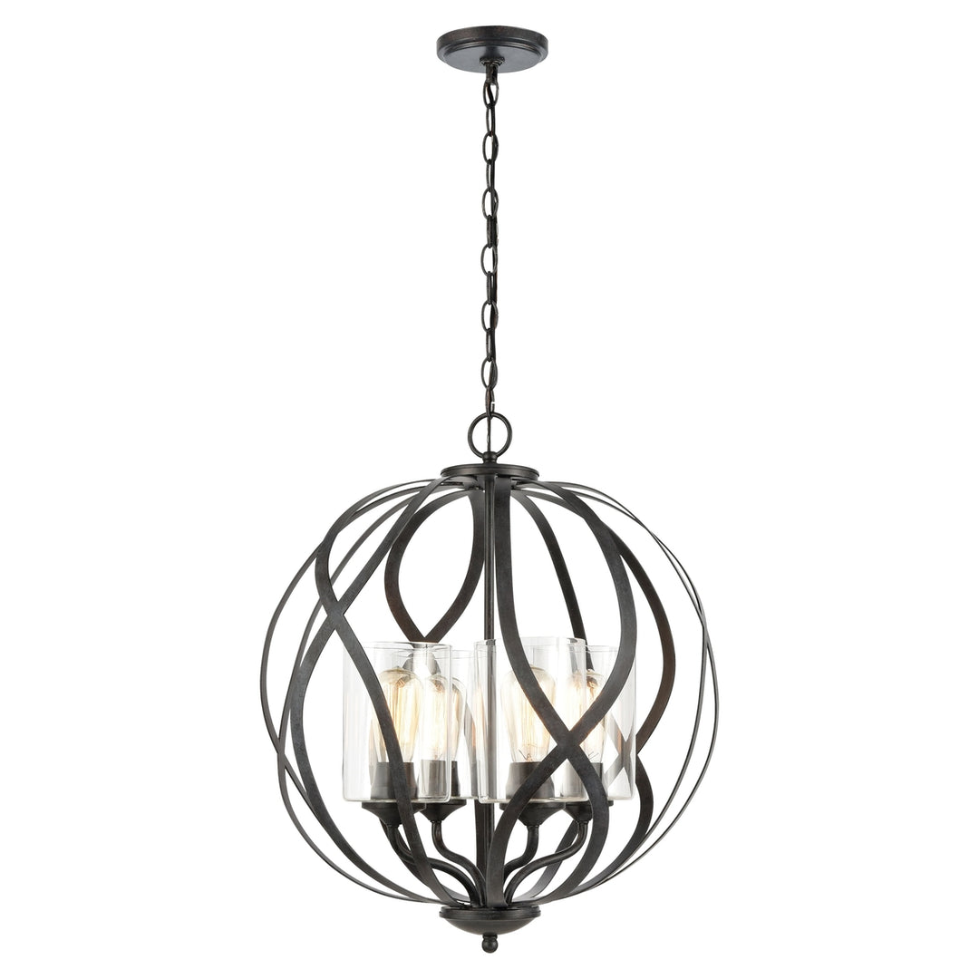 Daisy 20 Wide 4-Light Chandelier - Midnight Bronze Image 1