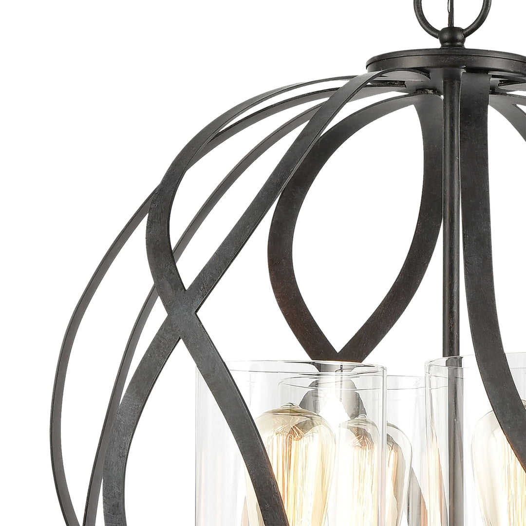 Daisy 20 Wide 4-Light Chandelier - Midnight Bronze Image 2