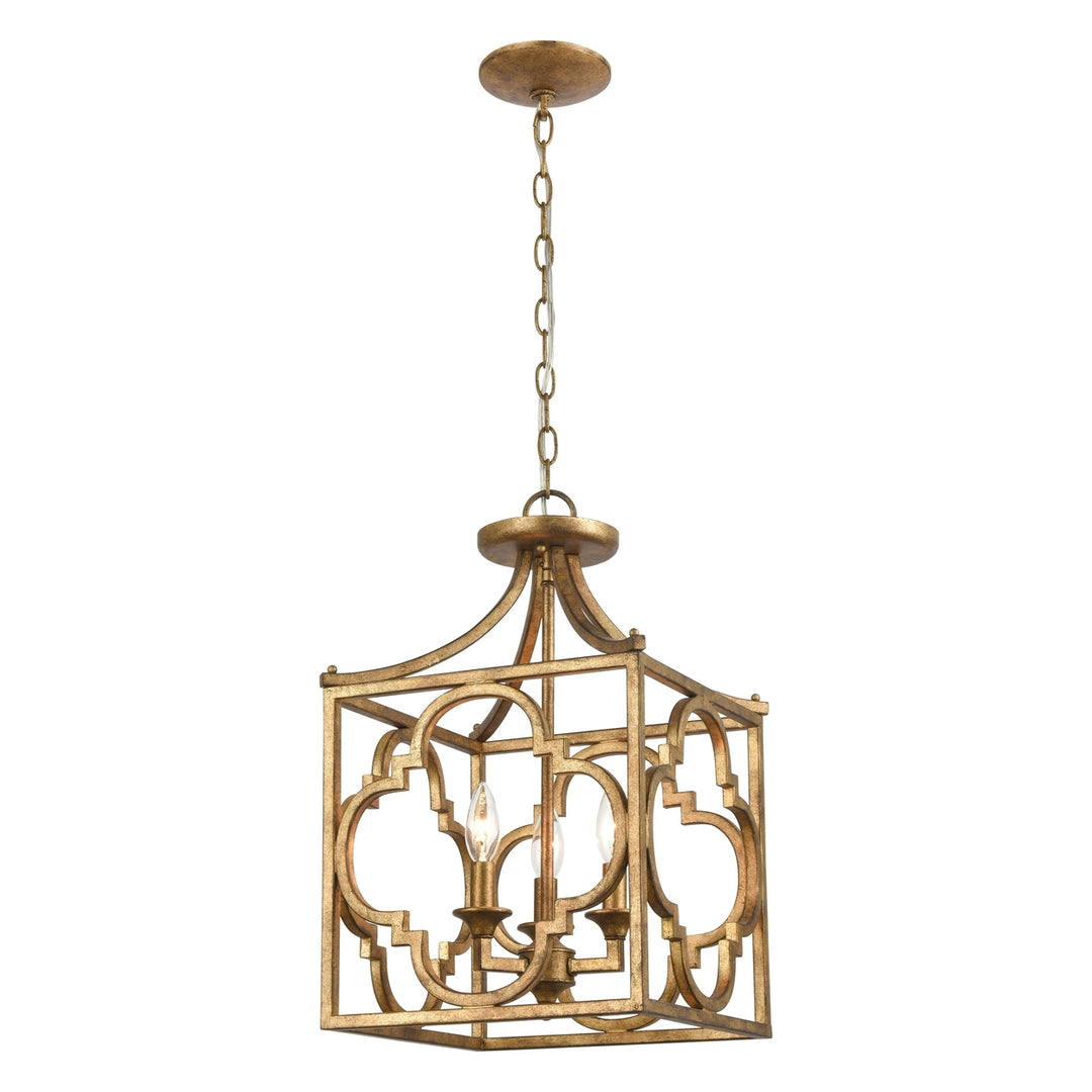 Wembley 13 Wide 3-Light Chandelier - Antique Gold Image 1