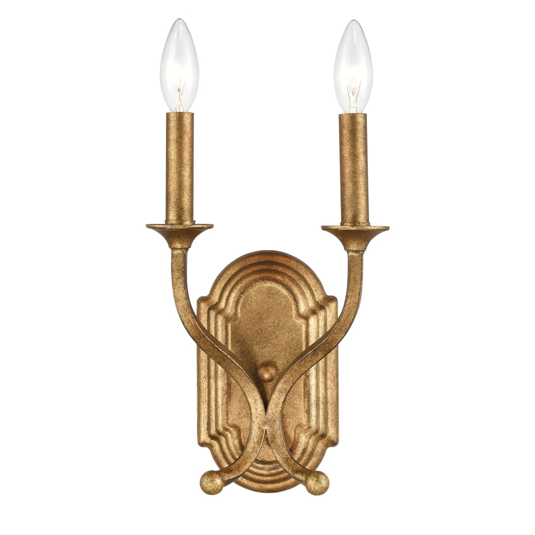 Wembley 12 High 2-Light Sconce - Antique Gold Image 1