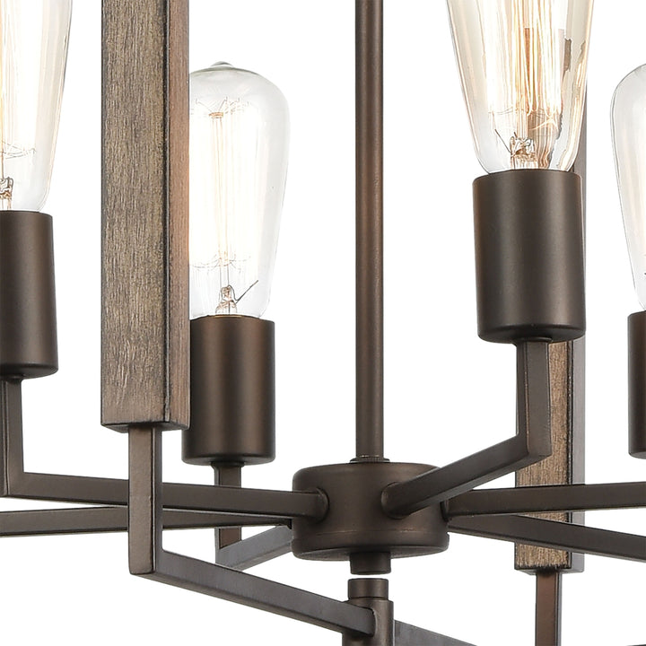 Zinger 28 Wide 6-Light Chandelier - Oil Rubbed Bronze Image 3