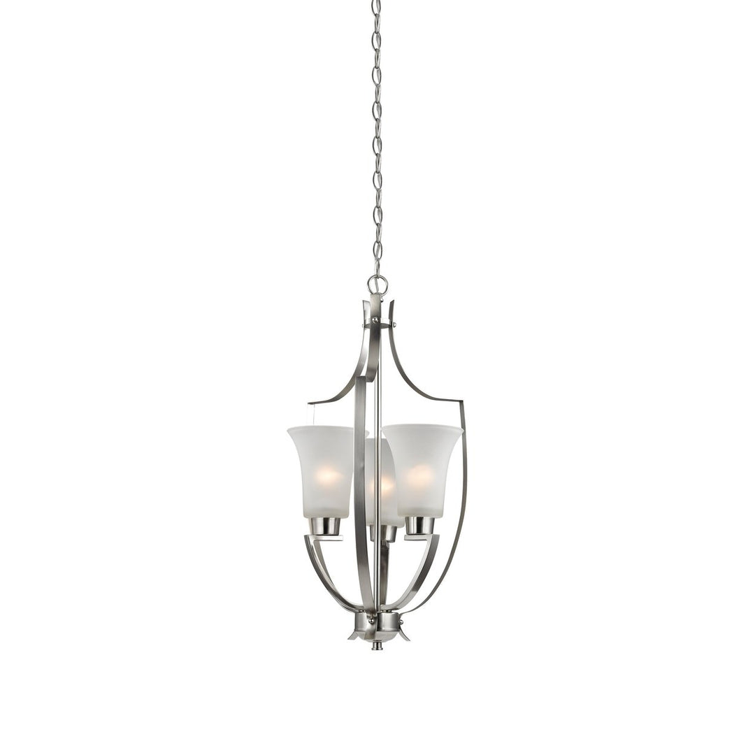 Foyer 15 Wide 3-Light Pendant - Brushed Nickel Image 1