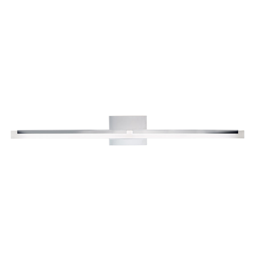Double L Sconce Linear 36" LED Vanity Light - Chrome Image 1