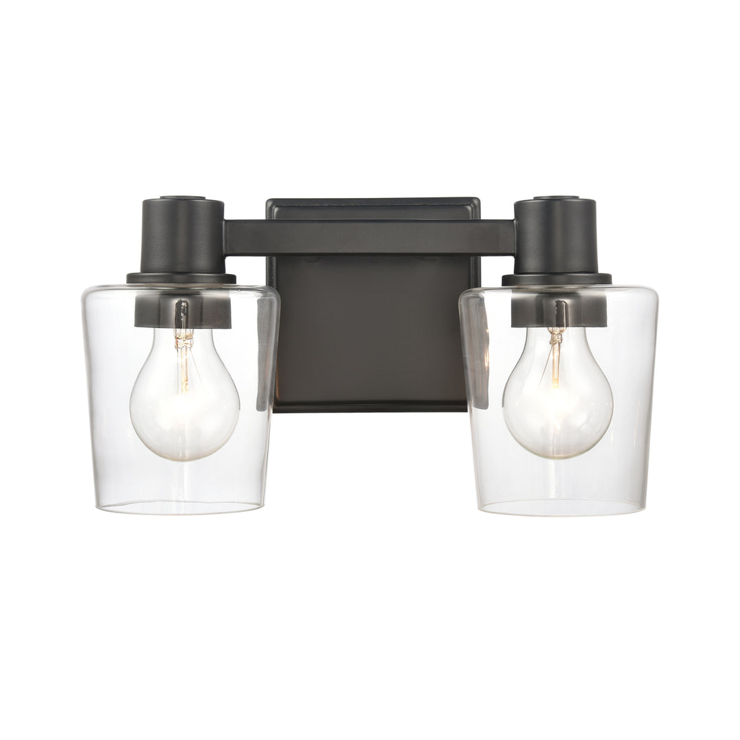 Celia 12 Wide 2-Light Vanity Light - Matte Black Image 1