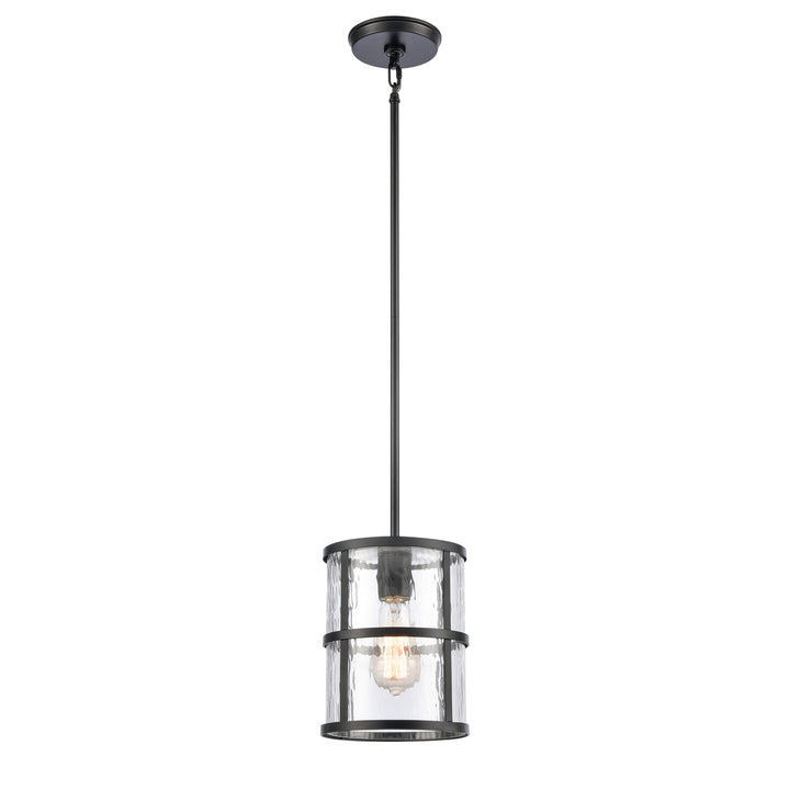 Solace 7 Wide 1-Light Mini Pendant - Matte Black Image 1