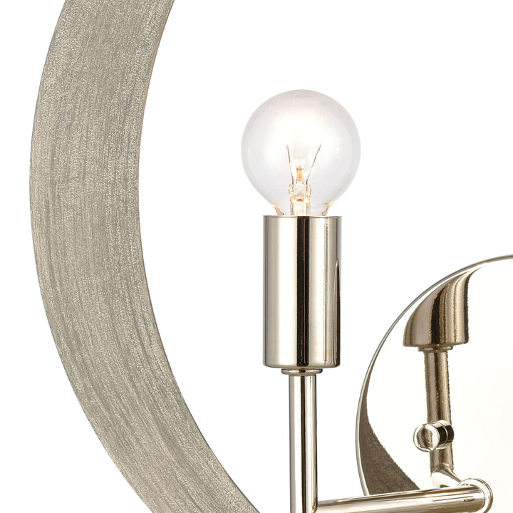 Retro Rings 12 High 2-Light Sconce - Sandy Beechwood Image 3