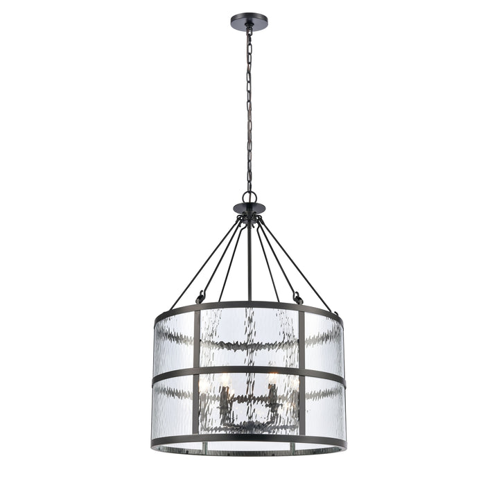 Solace 24 Wide 6-Light Pendant - Matte Black Image 1