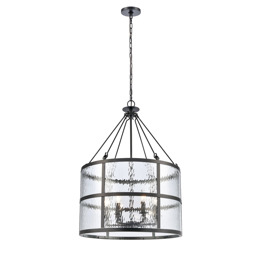 Solace 24 Wide 6-Light Pendant - Matte Black Image 1