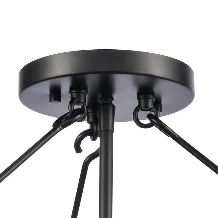 Solace 16 Wide 3-Light Semi Flush Mount - Matte Black Image 6