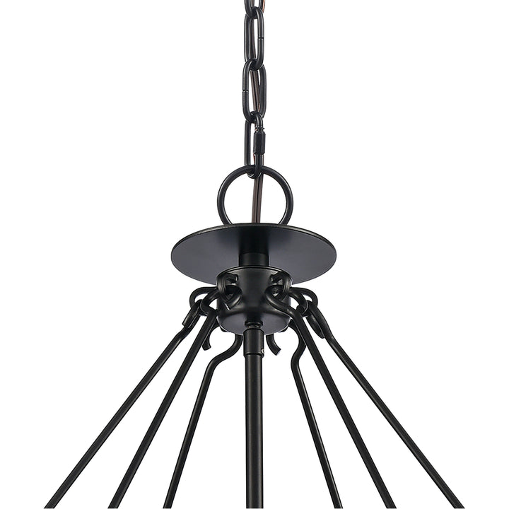 Solace 24 Wide 6-Light Pendant - Matte Black Image 3